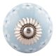 Turquoise Round Tiny Flower Ceramic Cabinet Knobs Online